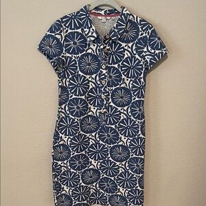 Boden Blue and White Floral Dress